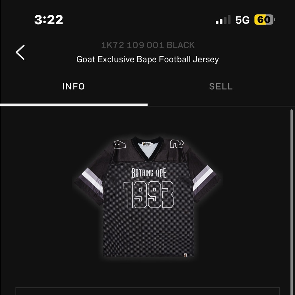Men’s BAPE x goat jersey
